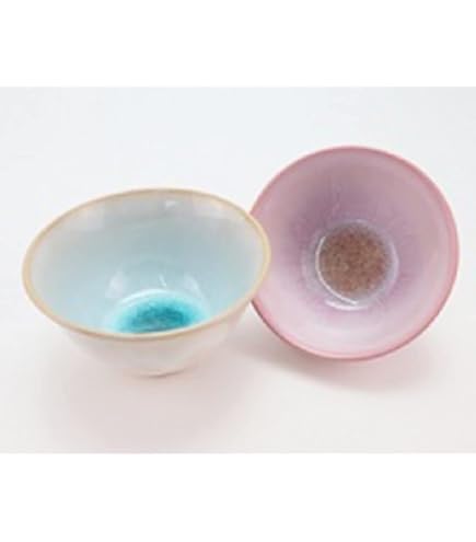 Amazon.co.jp: 萩焼 晴雲山 岡田窯 7代 岡田仙舟 御飯茶碗2個セット